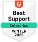 G2 Best Support, Enterprise, Winter 2025 badge